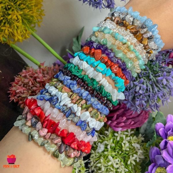 Natural Stone Chip Bracelets