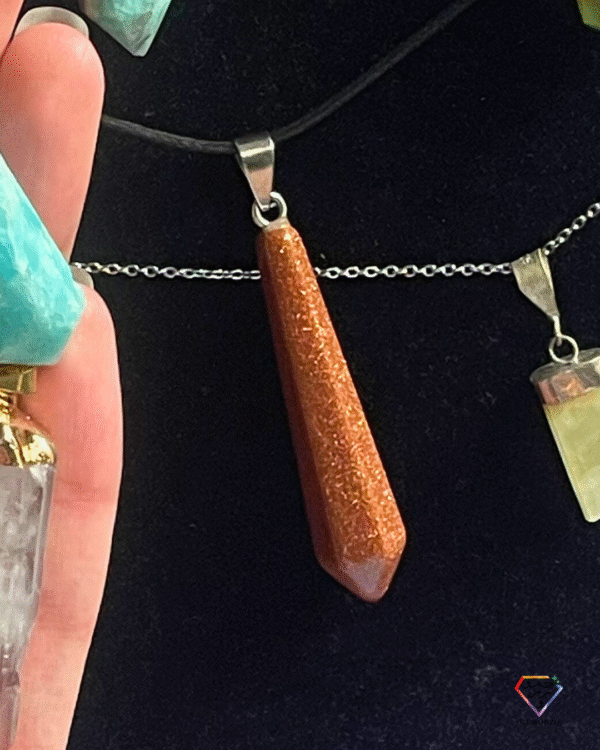 Long Crystal Point Pendants
