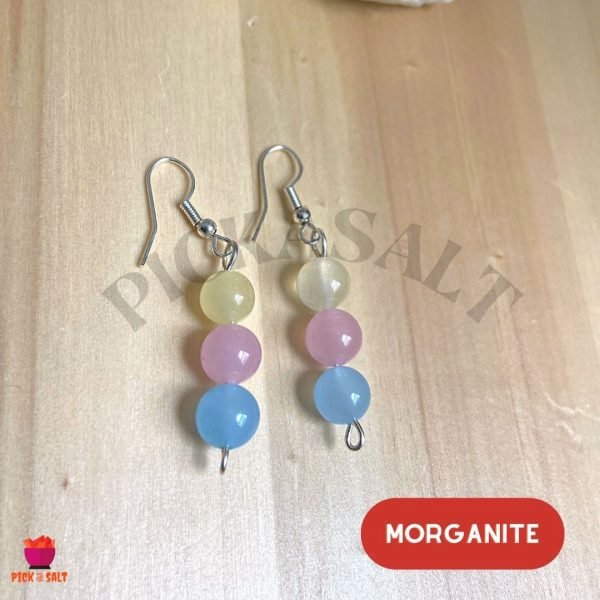 Morganite Beads Earrings