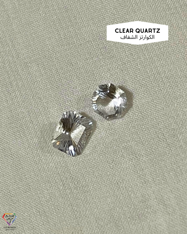 Natural Faceted Clear Quartz Stones