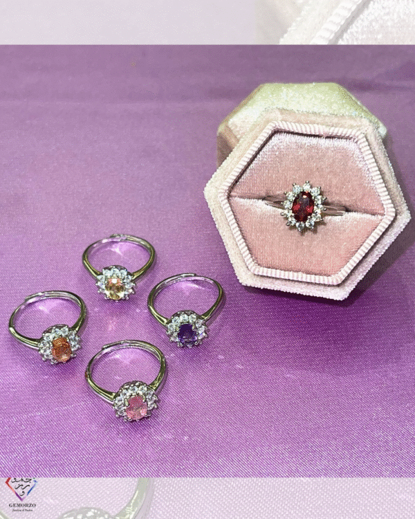 Classic Cluster/ Diana Cut Natural Stone and Zircons Rings