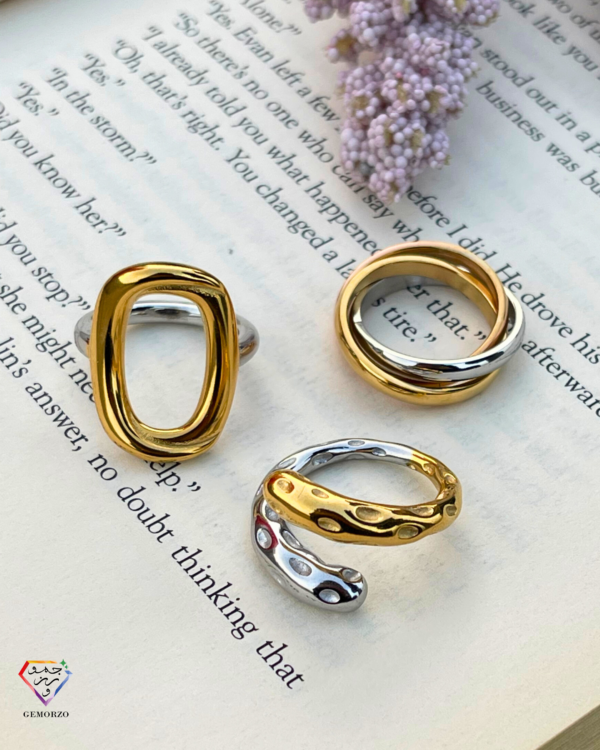 Dual-Tone Stainless Steel Rings