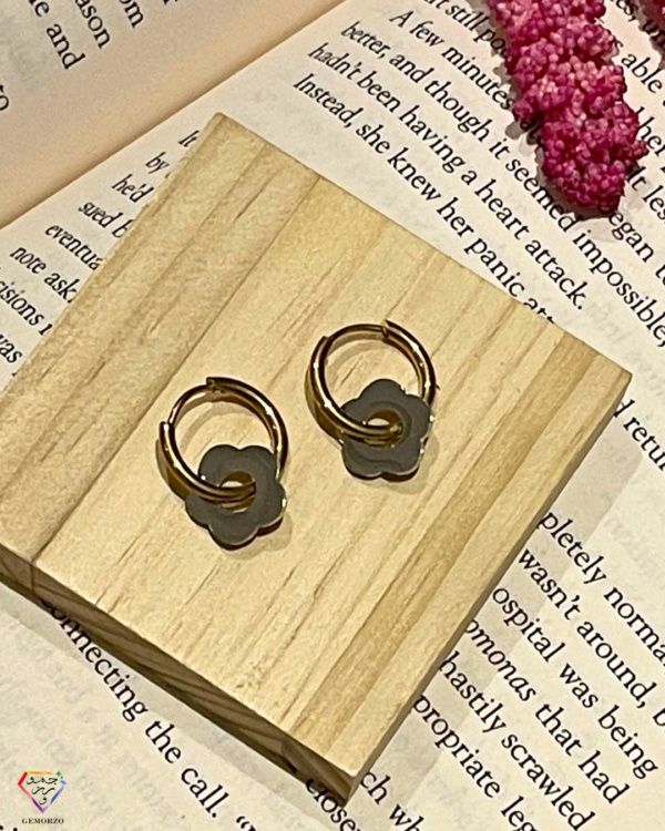 Two Way Wearable - Simple or with Flower - Stainless Steel Earrings - Silver and Gold